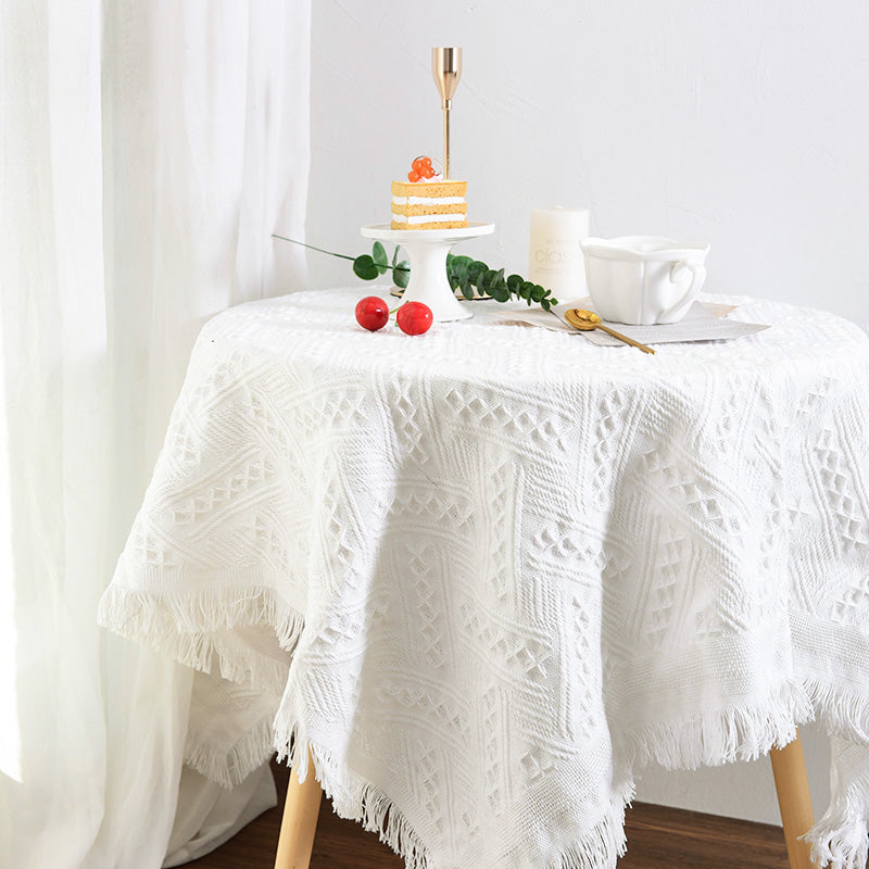 Nordic INS weiße Tischdecke, staubdicht, für Couchtische, Nachttische und Schreibtische