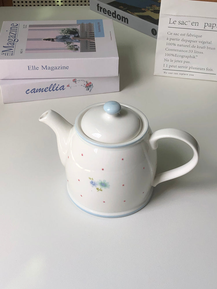 Hochwertiges europäisches Vintage-Teekannen- und Wasserkocher-Set aus Keramik, stilvoll für den Heimgebrauch